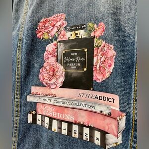 Upcycled Ashley Vintage Charm Oversized Jean Jacket